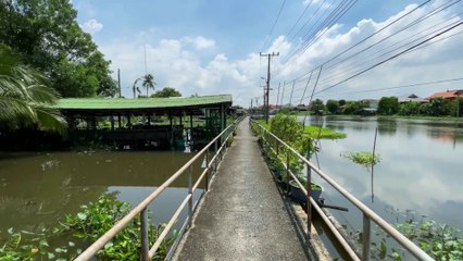 Thetsaban 2 Rd Bang Bua Thong river walk at  Nonthaburi Thailand