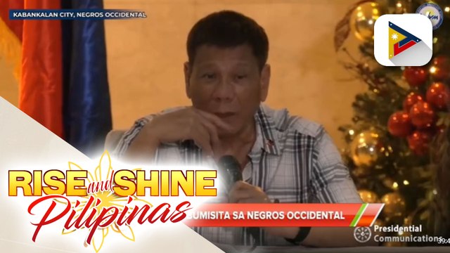 Pres. Duterte, bumisita sa Negros Occidental; P10-B, inilaan sa rehabilitasyon ng mga lugar na nasalanta ng bagyong Odette