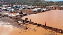 Syrian refugees face yet another struggle as heavy rains flood displacement camp