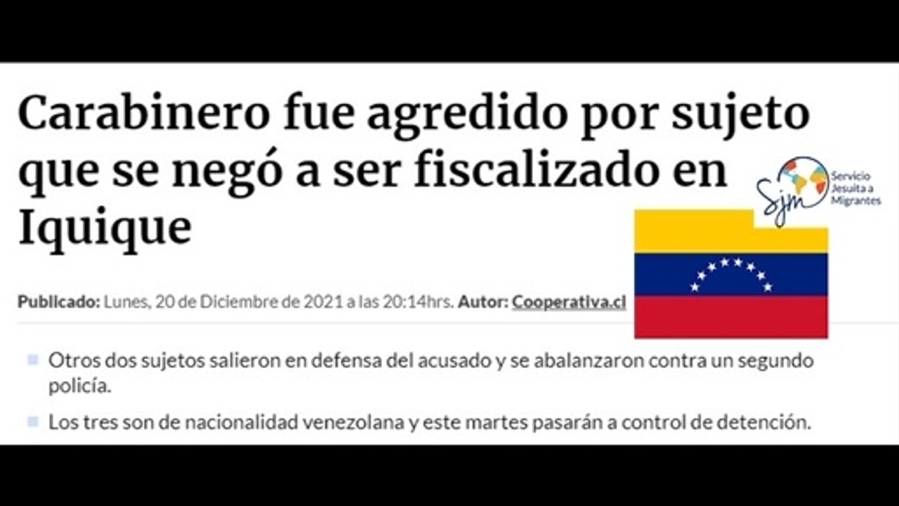 Venezolanos agreden a Carabineros tras negarse a solicitud de documentos en Iquique