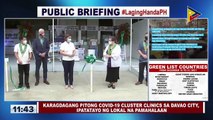 Karagdagang pitong COVID-19 cluster clinics sa Davao City, ipatatayo ng lokal na pamahalaan