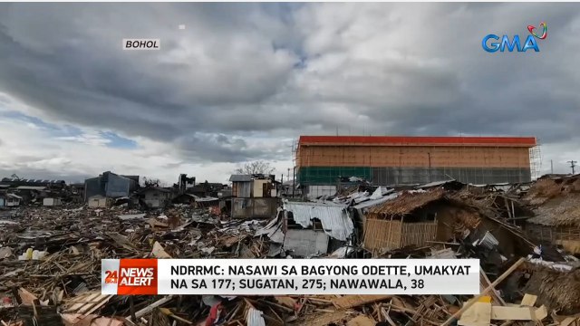 NDRRMC: Nasawi sa bagyong Odette, umakyat na sa 177; sugatan, 275; nawawala, 38 | 24 Oras News Alert
