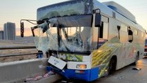 Başkent'te halk otobüsü kaza yaptı, yaralılar var