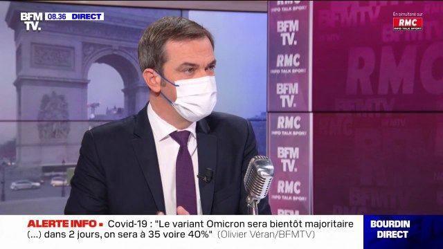 Olivier Véran sur Omicron: Il y a des raisons d'espérer, car là où il circule beaucoup, pour l'instant il n'entraîne pas de vague d'hospitalisation
