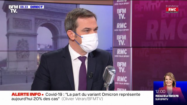 Olivier Véran sur Omicron: On atteindra les 100.000 contaminations par jour, d'ici à la fin du mois de décembre