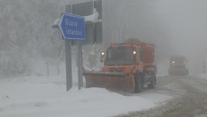 BOLU DAĞI'NDA KAR YAĞIŞI VE SİS