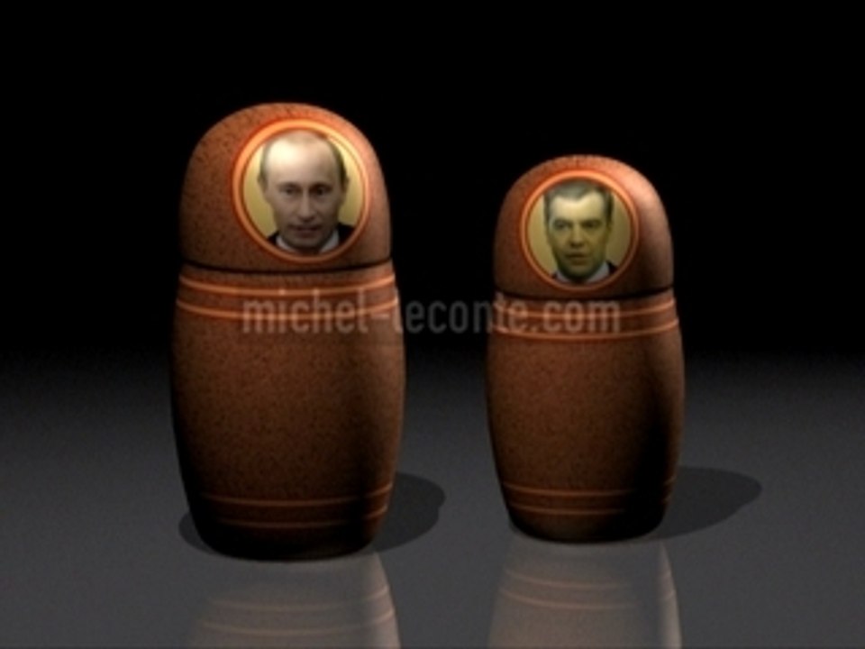MEDVEDEV PRESIDENT - POUTINE MEDVEDEV POUPEES RUSSES