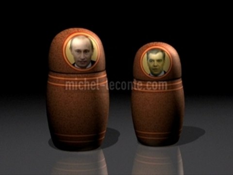 MEDVEDEV PRESIDENT - POUTINE MEDVEDEV POUPEES RUSSES