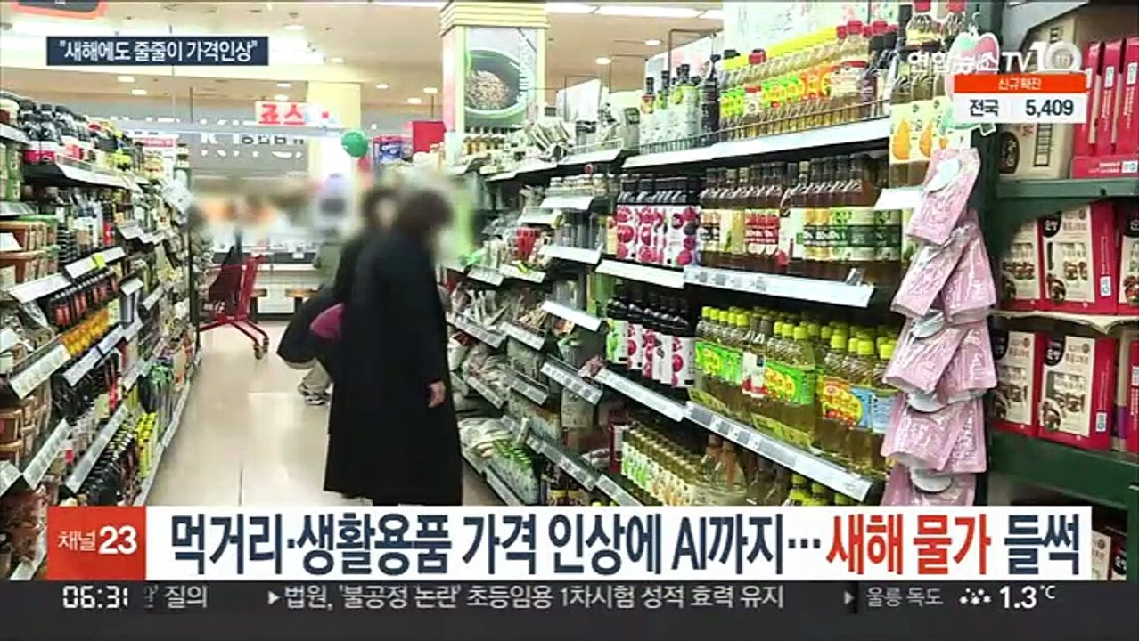 먹거리·생활용품 가격 인상에 AI까지…새해 물가 들썩