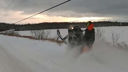 Epic Snow Day Brings Epic Snowmobile Fail