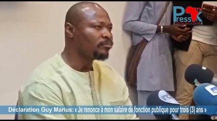 Déclaration Guy Marius: « Je renonce à mon salaire de fonction publique pour trois (3) ans »