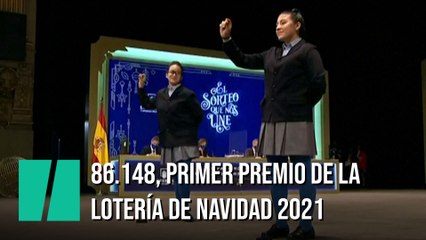 86.148, primer premio de la Lotería de Navidad 2021