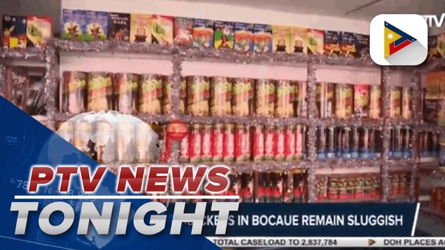 Sales of firecrackers in Bocaue remain sluggish; DTI officers inspect firecracker stores in Bocaue