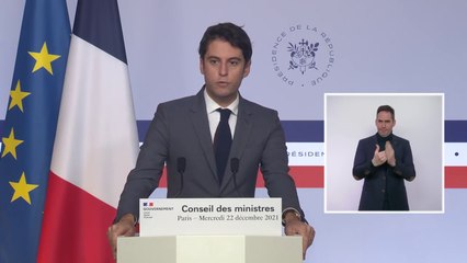 Conseil des ministres du 22 décembre 2021