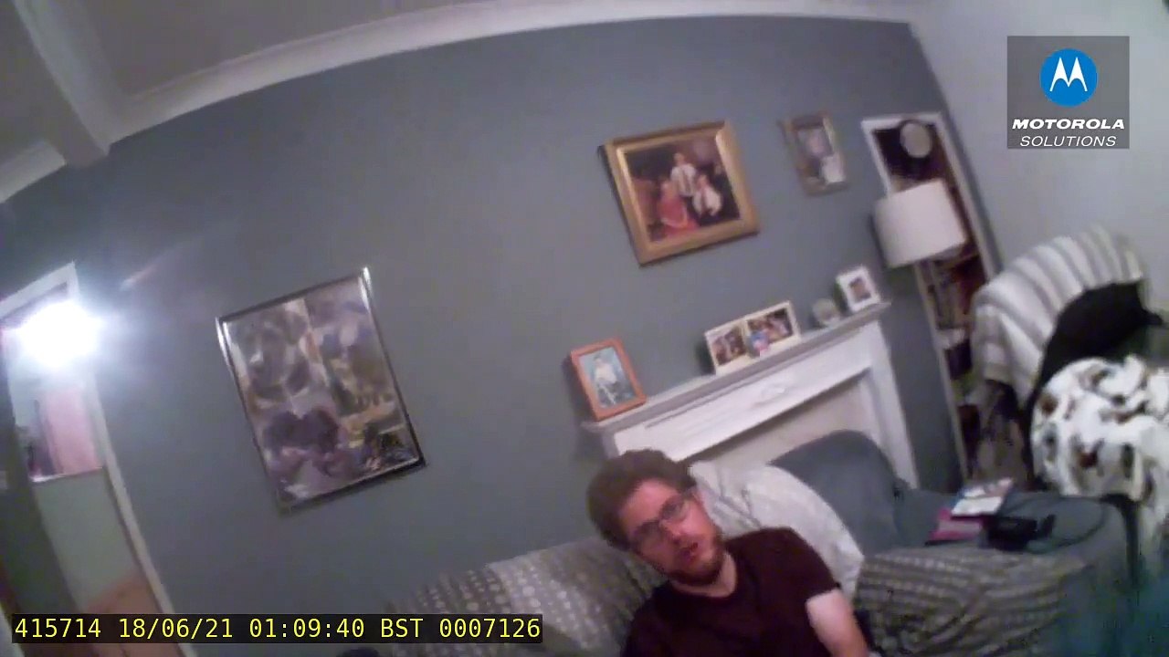 William Campbell is arrested after stabbing his brother (Video: Northumbria Police)