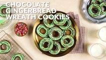 Chocolate Gingerbread Wreath Cookies