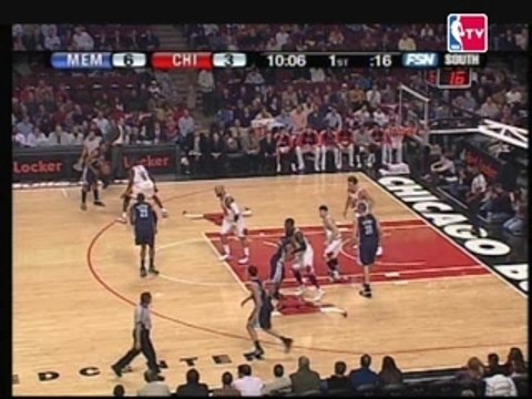 Rudy Gay Dunk over Joakim Noah for a fantastic one-handed