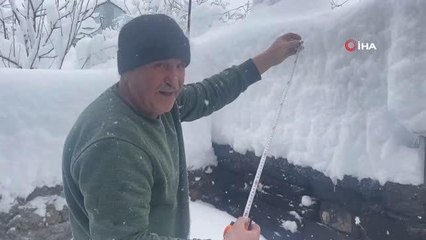 Bartın'da kar kalınlığı 78 santimetreye ulaştı