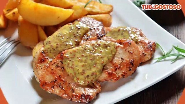 Peito de frango com mostarda