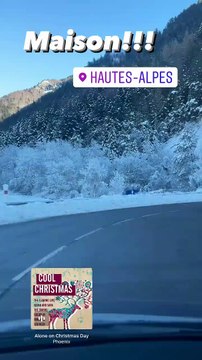 Camille Combal arrive à la montagne avec sa femme Marie Treille Stefani, enceinte de leur premier enfant.