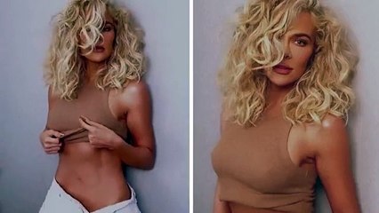 Khloe Kardashian poses topless in new photo