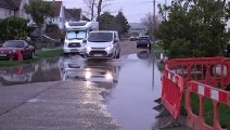 Lancing road flooded by sewage after another burst