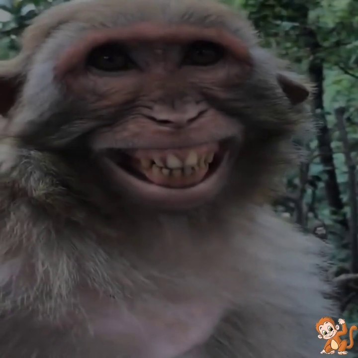 Naughty monkey playing with ladies!