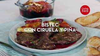 Bistec con ciruela y piña  - Cocina Fácil ‍