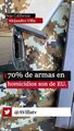 70% de armas en homicidios son de EU.