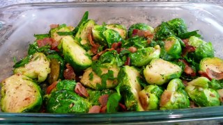 Oven Roasted Brussels Sprouts, perfect side dish for Turkey