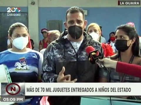 Gob. José Alejandro Terán entregó más de 90 mil obsequios a niñas y niños de La Guaira