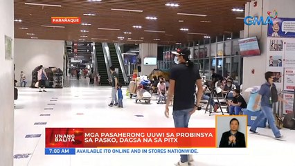 Mga pasaherongg uuwi sa probinsya sa Pasko, dasa na sa PITX | UB
