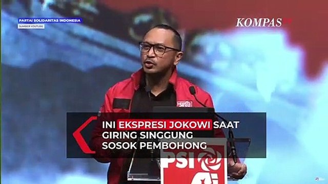 Ini Ekspresi Jokowi saat Giring PSI Singgung Sosok Pembohong yang Pernah Dipecat Presiden