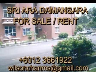 SRI ARA DAMANSARA APARTMENT FOR SALE / RENT +6012 3661922