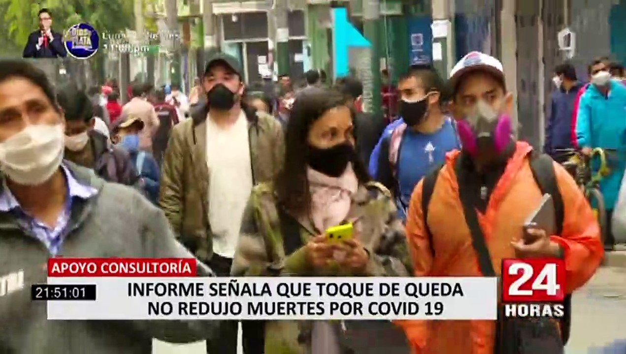 Toque de queda no redujo muertes por coronavirus en el Perú, según estudio