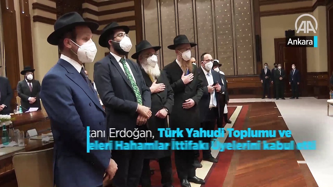 Cumhurbaşkanı Erdoğan, Türk Yahudi Toplumu ve İslam Ülkeleri Hahamlar İttifakı Üyelerini kabul etti