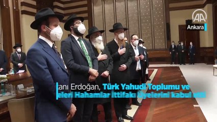 Cumhurbaşkanı Erdoğan, Türk Yahudi Toplumu ve İslam Ülkeleri Hahamlar İttifakı Üyelerini kabul etti