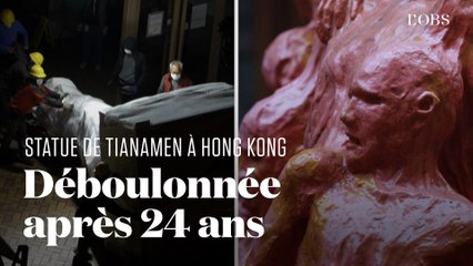 Download Video: Hong Kong: une statue à la mémoire des victimes de Tiananmen déboulonnée