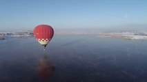 AFYONKARAHİSAR - Frig Vadisi'nde sıfırın altında 16 derecede balon uçuşu