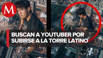 Youtuber escala la antena de la Torre Latinoamericana de la CdMx; impresionante hazaña se viraliza