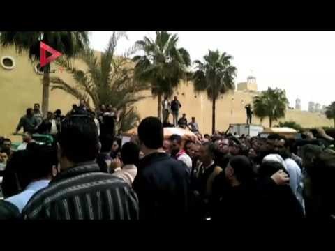 تشييع جنازة شهداء كنيسة مار مرقس من دير مارمينا بالإسكندرية