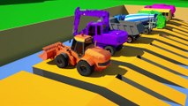 Learn Colors and Race Cars gadi ka cartoon - TOYS cartoon video gadi wala  Construction Truck for Kids with the Excavator Dump Truck and Bulldozer
