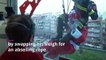 Santa Claus or Spiderman? Watch a team of Spanish firefighters surprise children in hospital