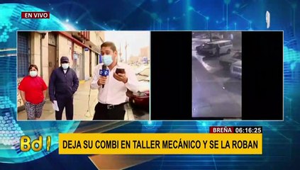 Delincuentes se llevan combi sin batería en Breña