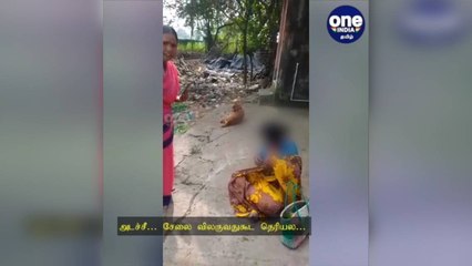 அங்கன்வாடி மையம் முன்பு மதுபோதையில் மட்டையாகி கிடந்த பெண் சமையலர்