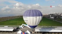 Kapadokya'da görmeye alıştığımız balon İstanbul semalarında havalandı
