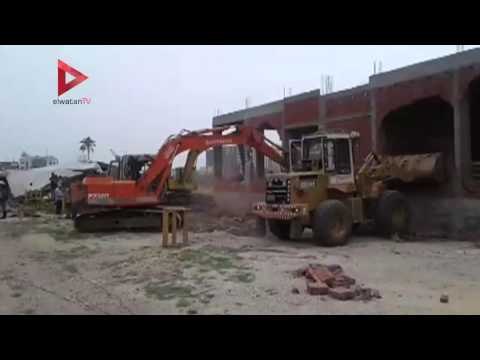 حملات موسعة لإزالة التعديات على أراضي الدولة بدمياط‎