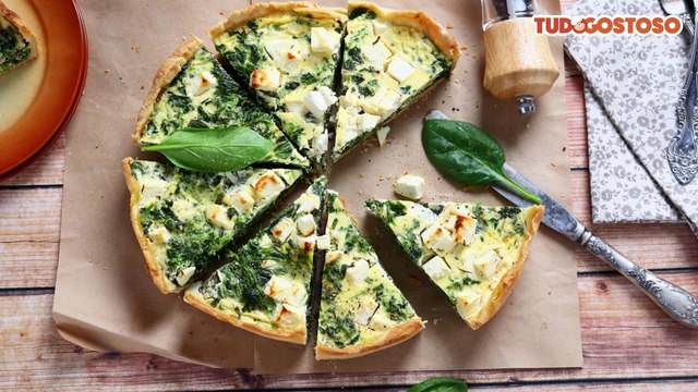 Quiche de ricota e espinafre