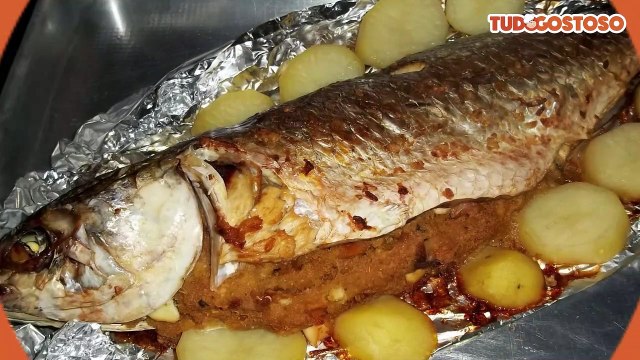 Taínha recheada assada