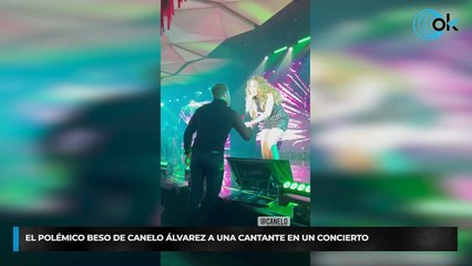 El polémico beso de Canelo Álvarez a una cantante en un concierto